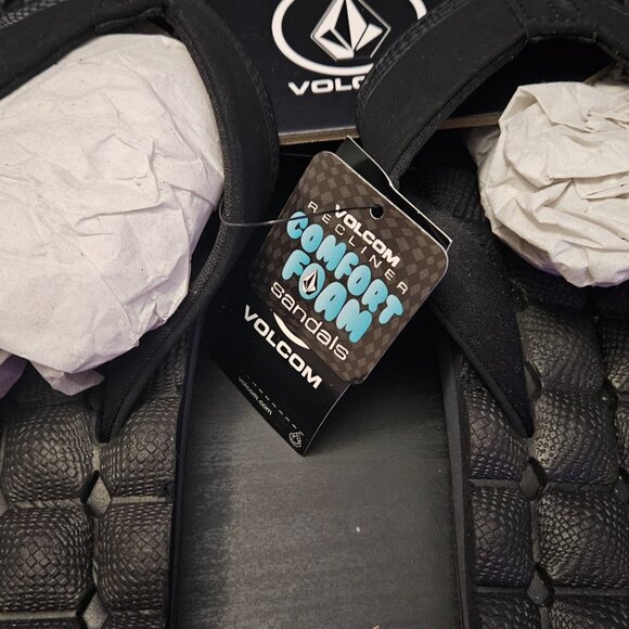 Volcom Men’s Recliner Sandal Black Size 12 New with Tags V0811520 - Picture 2 of 4